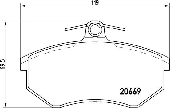 Brembo P 85 093 - Kit de plaquettes de frein, frein à disque cwaw.fr