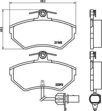 Brembo P 85 044 - Kit de plaquettes de frein, frein à disque cwaw.fr