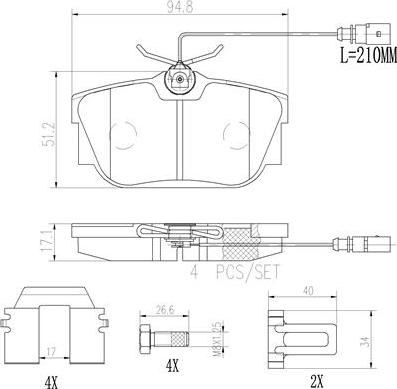 Brembo P85046N - Kit de plaquettes de frein, frein à disque cwaw.fr