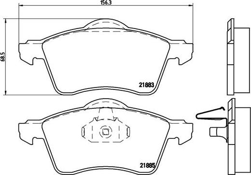 Brembo P85047N - Kit de plaquettes de frein, frein à disque cwaw.fr