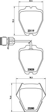 Brembo P 85 054 - Kit de plaquettes de frein, frein à disque cwaw.fr