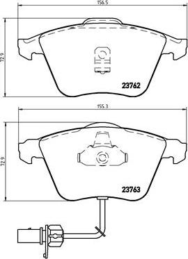 Brembo P 85 056 - Kit de plaquettes de frein, frein à disque cwaw.fr