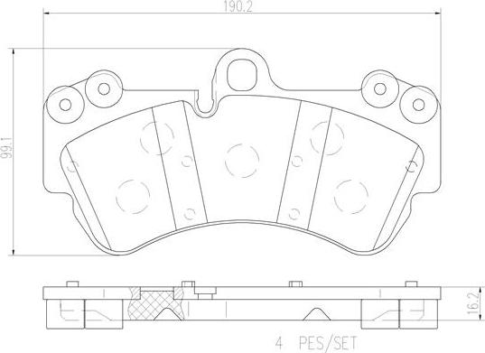 Brembo P85069N - Kit de plaquettes de frein, frein à disque cwaw.fr