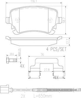 Brembo P85064N - Kit de plaquettes de frein, frein à disque cwaw.fr