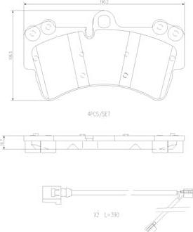 Brembo P85065N - Kit de plaquettes de frein, frein à disque cwaw.fr