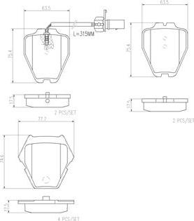 Brembo P85067N - Kit de plaquettes de frein, frein à disque cwaw.fr