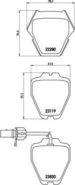 Brembo P 85 067 - Kit de plaquettes de frein, frein à disque cwaw.fr