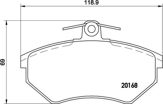 Brembo P 85 015 - Kit de plaquettes de frein, frein à disque cwaw.fr