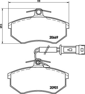 Brembo P 85 016 - Kit de plaquettes de frein, frein à disque cwaw.fr