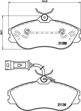 Brembo P 85 018 - Kit de plaquettes de frein, frein à disque cwaw.fr