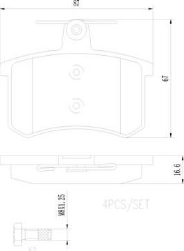 Brembo P85013N - Kit de plaquettes de frein, frein à disque cwaw.fr