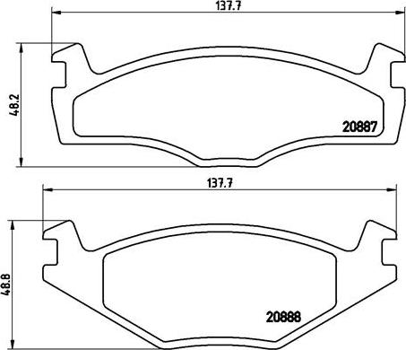 Brembo P 85 012 - Kit de plaquettes de frein, frein à disque cwaw.fr