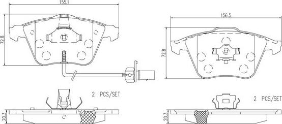 Brembo P85084N - Kit de plaquettes de frein, frein à disque cwaw.fr