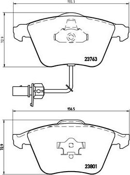 Brembo P 85 084 - Kit de plaquettes de frein, frein à disque cwaw.fr