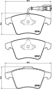 Brembo P 85 081 - Kit de plaquettes de frein, frein à disque cwaw.fr