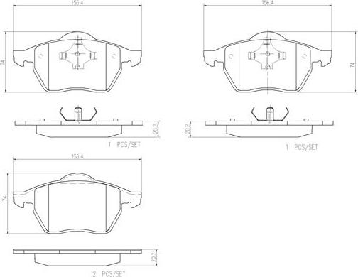 Brembo P85036N - Kit de plaquettes de frein, frein à disque cwaw.fr