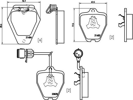 Brembo P85038N - Kit de plaquettes de frein, frein à disque cwaw.fr