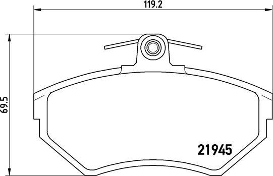 Brembo P 85 032 - Kit de plaquettes de frein, frein à disque cwaw.fr