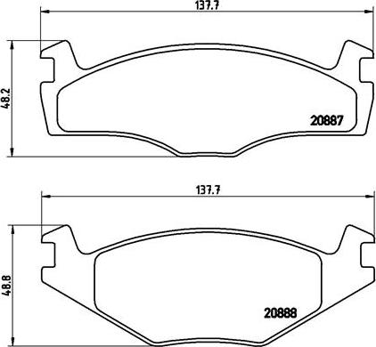 Brembo P 85 024 - Kit de plaquettes de frein, frein à disque cwaw.fr