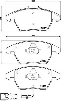 Brembo P 85 075X - Kit de plaquettes de frein, frein à disque cwaw.fr