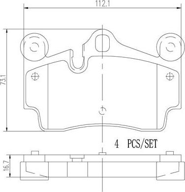 Brembo P85070N - Kit de plaquettes de frein, frein à disque cwaw.fr