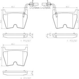 Brembo P85078N - Kit de plaquettes de frein, frein à disque cwaw.fr