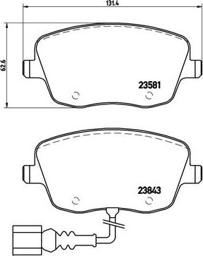 Brembo P 85 077 - Kit de plaquettes de frein, frein à disque cwaw.fr