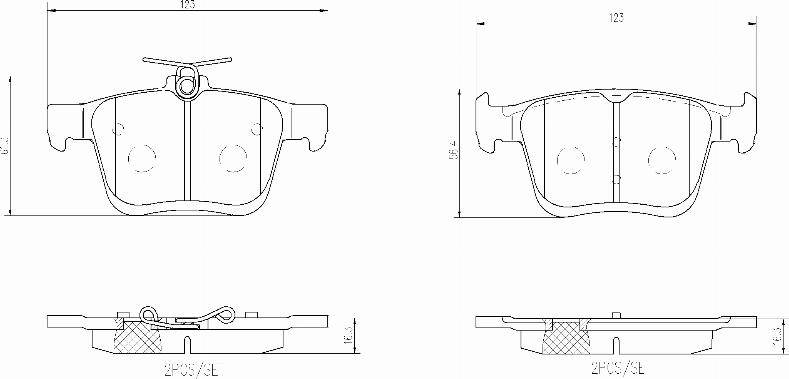 Brembo P85191N - Kit de plaquettes de frein, frein à disque cwaw.fr