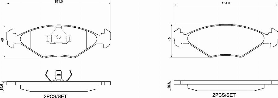 Brembo P 85 197 - Kit de plaquettes de frein, frein à disque cwaw.fr