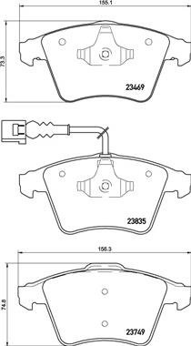 Brembo P 85 149 - Kit de plaquettes de frein, frein à disque cwaw.fr