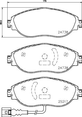 Brembo P 85 144X - Kit de plaquettes de frein, frein à disque cwaw.fr