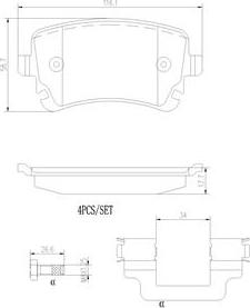 Brembo P85143N - Kit de plaquettes de frein, frein à disque cwaw.fr