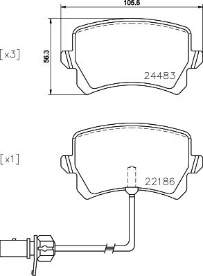 Brembo P 85 142 - Kit de plaquettes de frein, frein à disque cwaw.fr