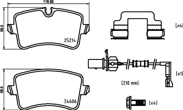 Brembo P 85 150 - Kit de plaquettes de frein, frein à disque cwaw.fr