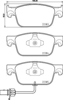 Brembo P 85 153X - Kit de plaquettes de frein, frein à disque cwaw.fr