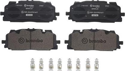 Brembo P 85 165X - Kit de plaquettes de frein, frein à disque cwaw.fr