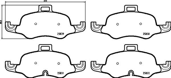 Brembo P 85 160 - Kit de plaquettes de frein, frein à disque cwaw.fr