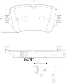 Brembo P85161N - Kit de plaquettes de frein, frein à disque cwaw.fr