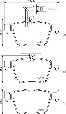 Brembo P 85 162 - Kit de plaquettes de frein, frein à disque cwaw.fr