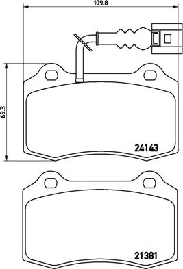 Brembo P 85 104 - Kit de plaquettes de frein, frein à disque cwaw.fr