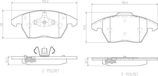 Brembo P85105N - Kit de plaquettes de frein, frein à disque cwaw.fr