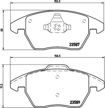 Brembo P 85 105 - Kit de plaquettes de frein, frein à disque cwaw.fr