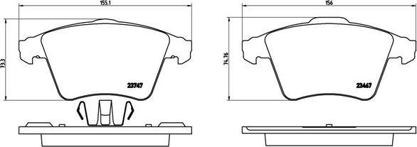 Brembo P 85 106 - Kit de plaquettes de frein, frein à disque cwaw.fr