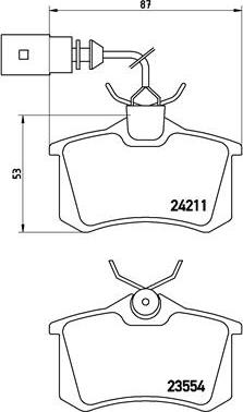 Brembo P 85 101 - Kit de plaquettes de frein, frein à disque cwaw.fr