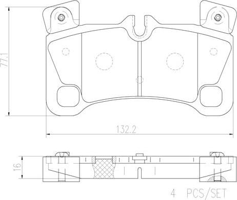 Brembo P85103N - Kit de plaquettes de frein, frein à disque cwaw.fr