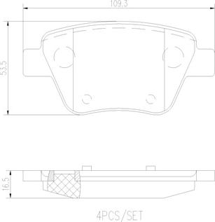 Brembo P85114N - Kit de plaquettes de frein, frein à disque cwaw.fr