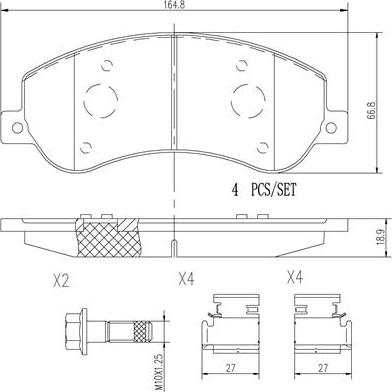 Brembo P85115N - Kit de plaquettes de frein, frein à disque cwaw.fr