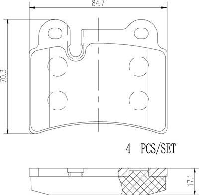 Brembo P85111N - Kit de plaquettes de frein, frein à disque cwaw.fr