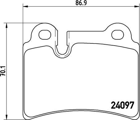 Brembo P 85 111 - Kit de plaquettes de frein, frein à disque cwaw.fr