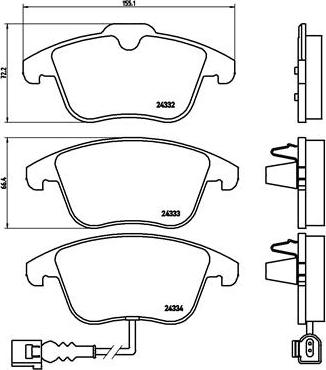 Brembo P 85 112X - Kit de plaquettes de frein, frein à disque cwaw.fr